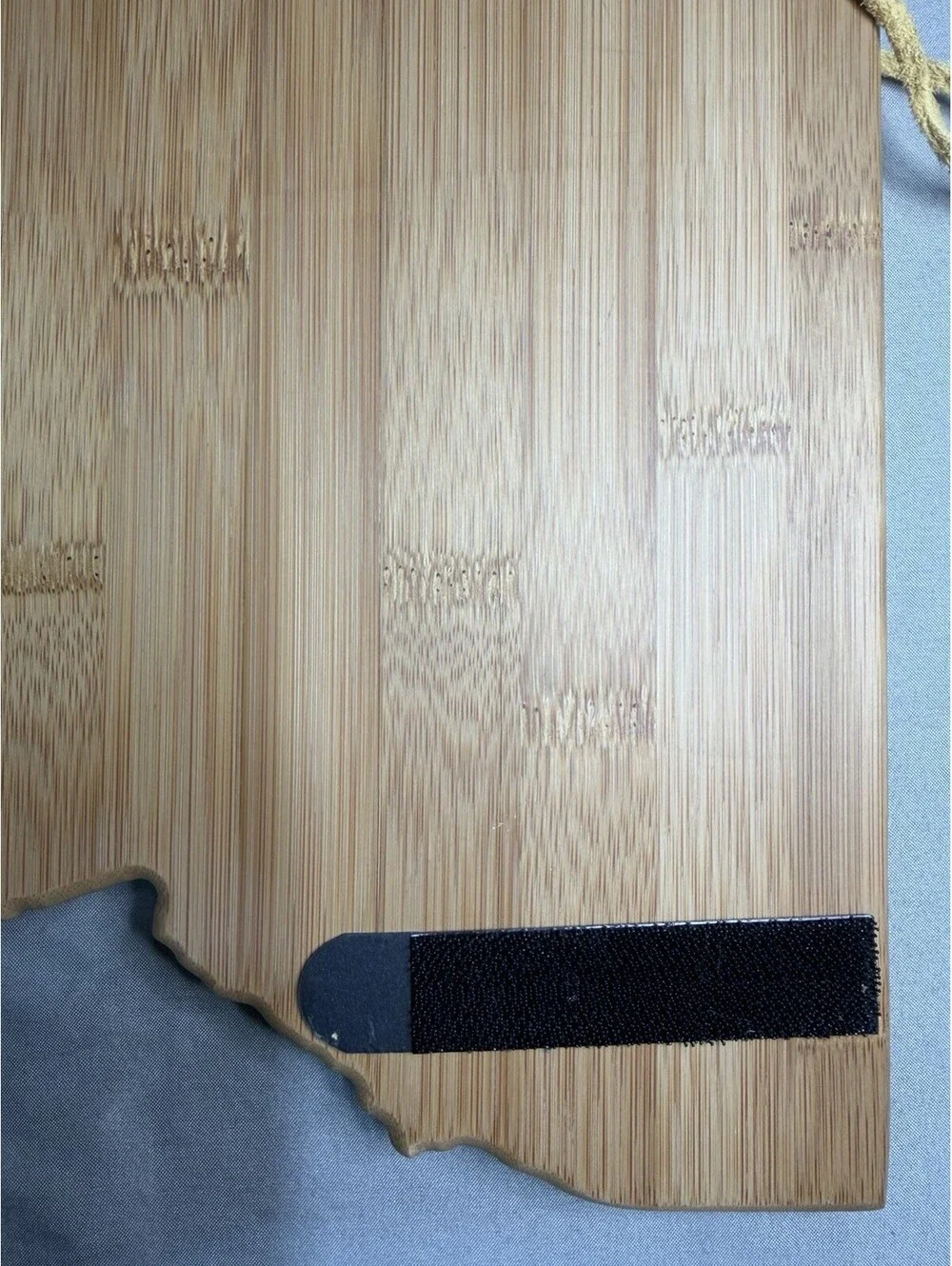 Large Montana Map Bamboo Cutting Board w/ Non-Slip Feet & Hanging Hole